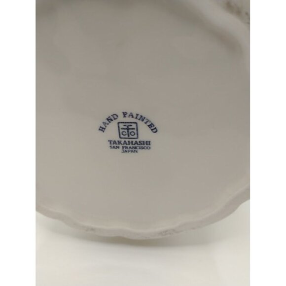 Vintage Takahashi Hand-Painted Ceramic Pitcher With Scallion Design - Picture 5 of 5